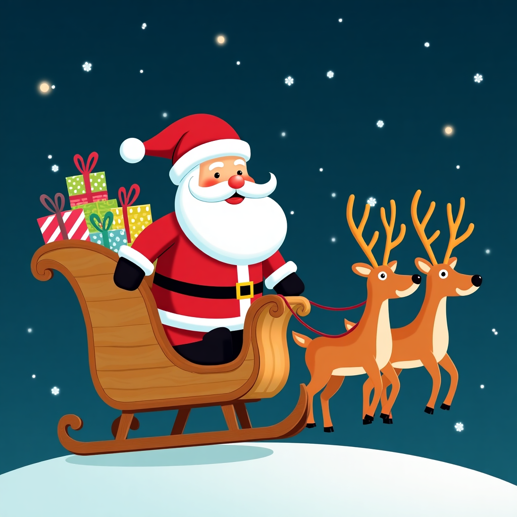 Der Weihnachtsschlitten hat eine Panne