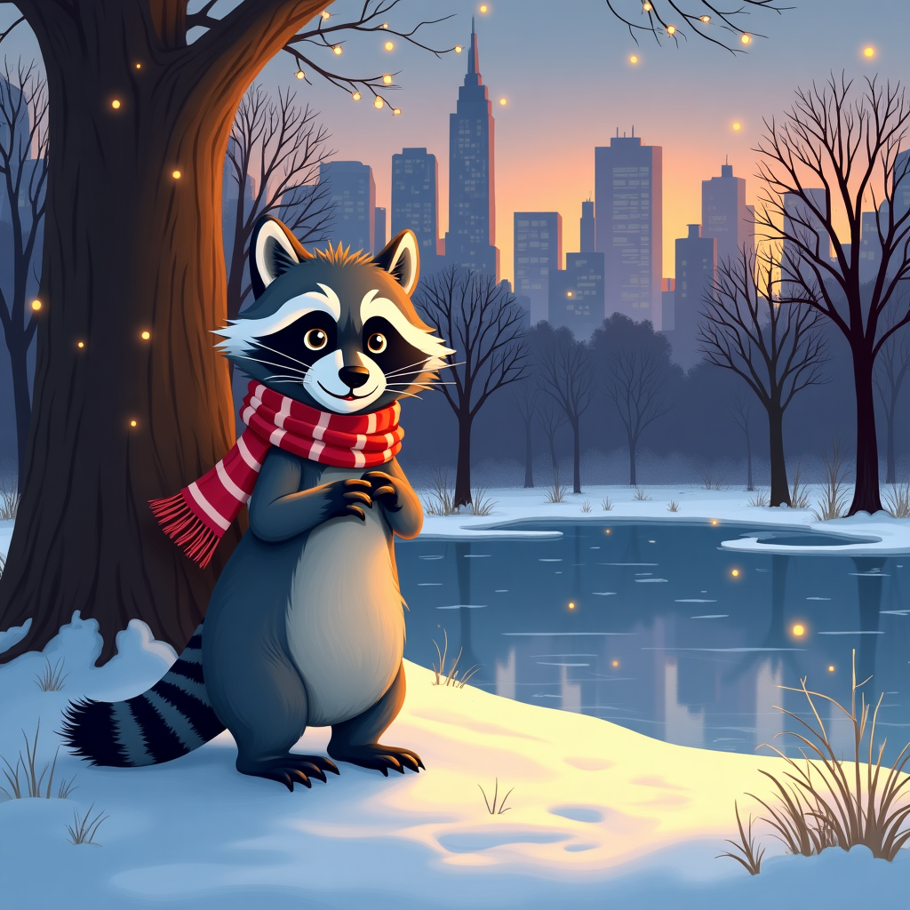 Rocky the Skating Raccoon